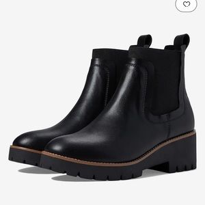 Blondo Dyme Waterproof Chelsea boot, black leather, women’s 8.5 medium